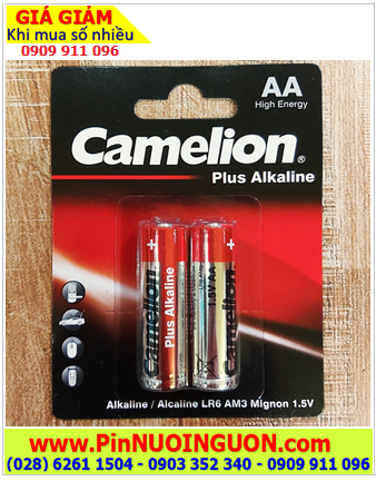 Camelion Plus LR6 AM3; Pin AA 1.5v Alkaline Camelion Plus LR6-AM3 Mignon chính hãng _Vỉ 2viên